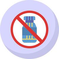 Prohibited Sign Flat Bubble Icon vector