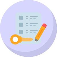 Contract Flat Bubble Icon vector