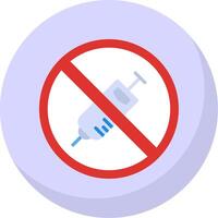 Prohibited Sign Flat Bubble Icon vector