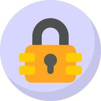 Padlock Flat Bubble Icon vector