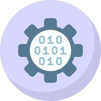 Gear Flat Bubble Icon vector