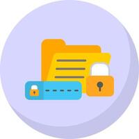 Folder Flat Bubble Icon vector