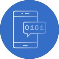 Mobile Flat Bubble Icon vector