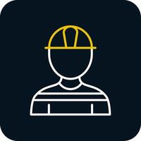 Architect Line Red Circle Icon vector