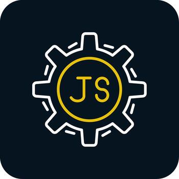 javascript línea rojo circulo icono vector