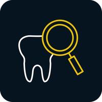 Tooth Line Red Circle Icon vector
