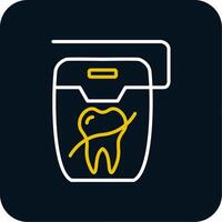 Floss Line Red Circle Icon vector