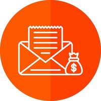 Envelope Line Red Circle Icon vector