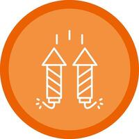 Firework Line Multi Circle Icon vector