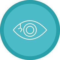 Eyeball Line Multi Circle Icon vector