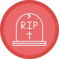 Tomb Line Multi Circle Icon vector