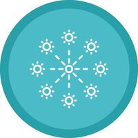 Firework Line Multi Circle Icon vector