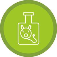 devil bottle Line Multi Circle Icon vector