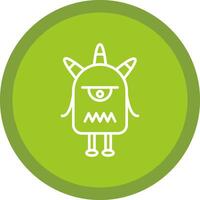 Monster Line Multi Circle Icon vector