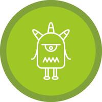 Monster Line Multi Circle Icon vector