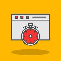 Fast Access Filled Shadow Icon vector