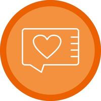 Give Heart Line Multi Circle Icon vector