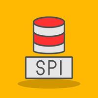 Sql Databases Filled Shadow Icon vector