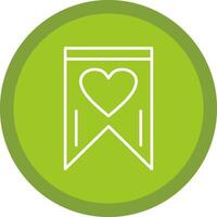 Favourite Line Multi Circle Icon vector