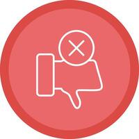 Dislike Line Multi Circle Icon vector