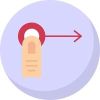 Tap Drag Flat Bubble Icon vector