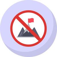 Prohibited Sign Flat Bubble Icon vector