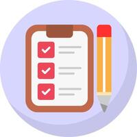 Checklist Flat Bubble Icon vector