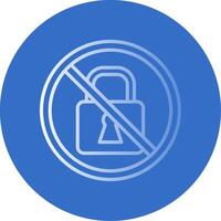 Prohibited Sign Flat Bubble Icon vector