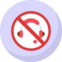 Prohibited Sign Flat Bubble Icon vector