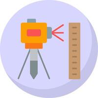 Laser Level Flat Bubble Icon vector