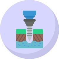 Drilling Flat Bubble Icon vector