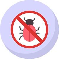 No Bug Flat Bubble Icon vector