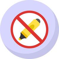 Prohibited Sign Flat Bubble Icon vector