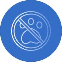 Prohibited Sign Flat Bubble Icon vector