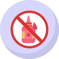 Prohibited Sign Flat Bubble Icon vector