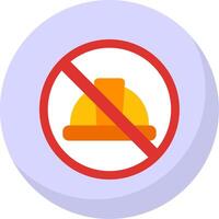 Prohibited Sign Flat Bubble Icon vector