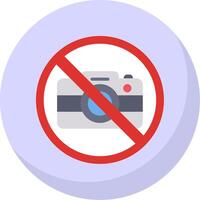 No Camera Flat Bubble Icon vector