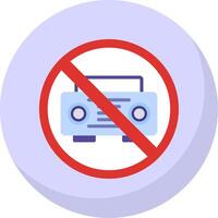 Prohibited Sign Flat Bubble Icon vector