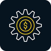 Money Management Line Red Circle Icon vector