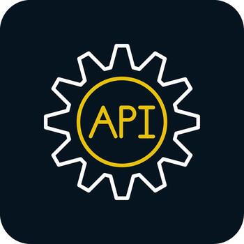 Api Line Red Circle Icon vector