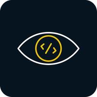 Vision Line Red Circle Icon vector