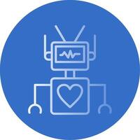 Robot Flat Bubble Icon vector