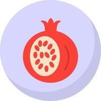 Pomegranate Flat Bubble Icon vector