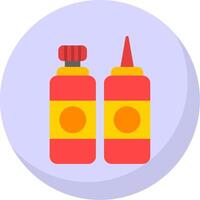 Sauces Flat Bubble Icon vector