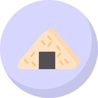 onigiri plano burbuja icono vector