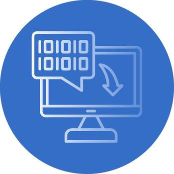 Binary Code Flat Bubble Icon vector