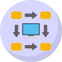 Workflow Flat Bubble Icon vector