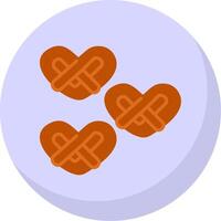 Pretzel Flat Bubble Icon vector