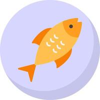 Fish Flat Bubble Icon vector