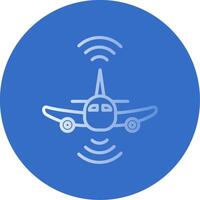 Aeroplane Flat Bubble Icon vector